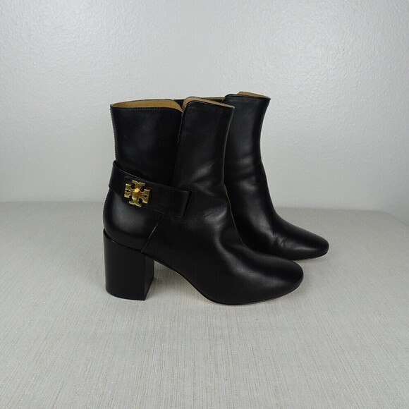 TORY BURCH Kira 70MM Booties Women's Boots Black Patent Leather 6.5 EUC - Picture 10 of 15